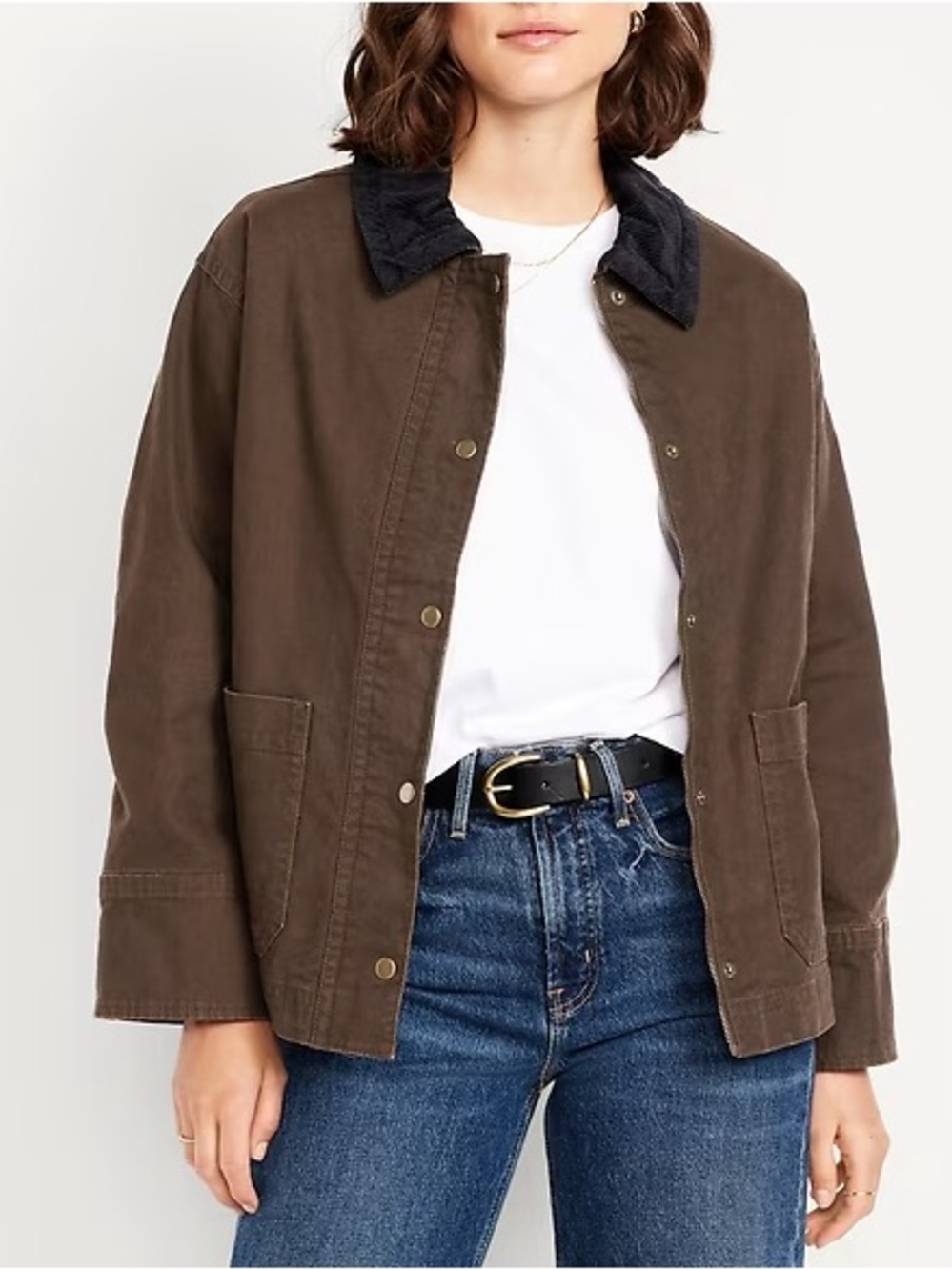 OLD NAVY Canvas Barn Jacket - Chocolate Kiss